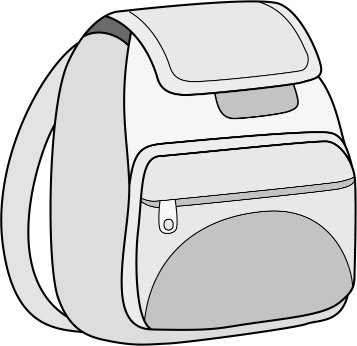 リュックのシンプルなアイコン 白黒のイラスト素材71713910- PIXTA