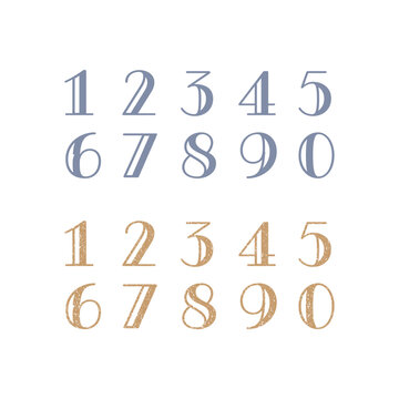 手描き、おしゃれでかわいいデザイン数字イラスト - No: 22799136無料イラスト・フリー素材なら「イラストAC」