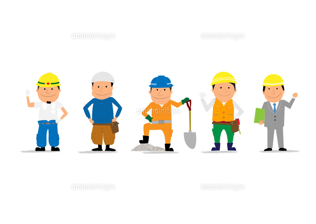 工事現場 作業員のセット イラスト素材5559663- フォトライブラリ