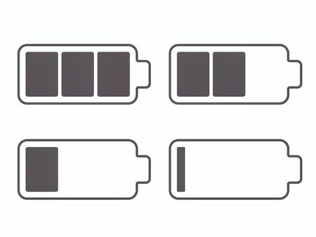 乾電池のシルエット無料のAi・PNG白黒シルエットイラスト
