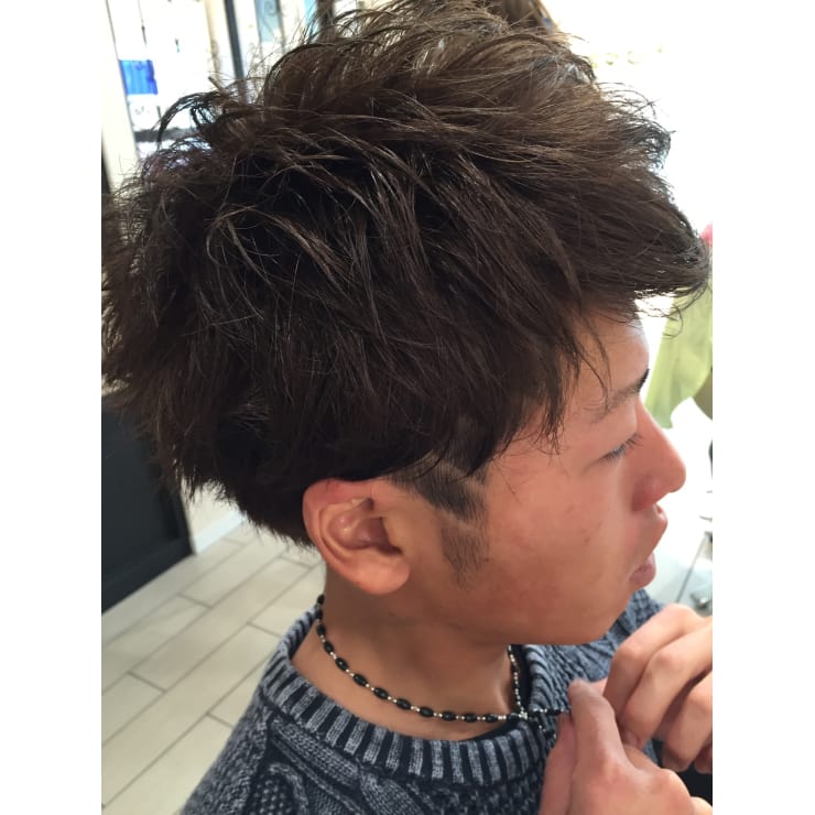 ツーブロック＋左右非対称ライン善通寺の美容室 ヘアデザインループ 香川 金蔵寺 丸亀 多度津 HAIR DESIGN Loop