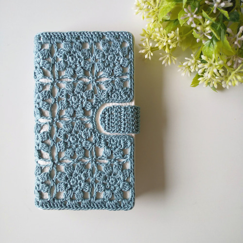 アフガン編みのスマートフォンケース作品レシピ手編みと手芸の情報サイト あむゆーず