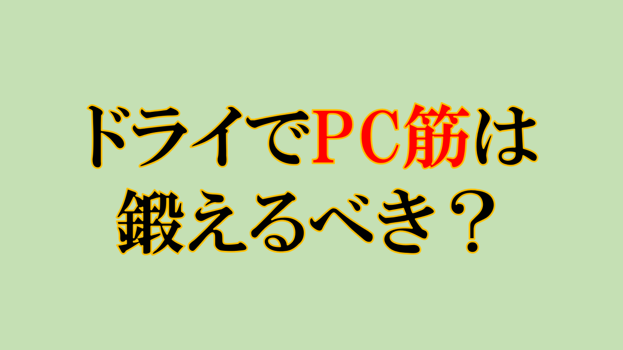 ＰＣ筋トレーニングの劇的な効果と最適な方法 ｜ 正しいオナニーで治す！Ｋ氏の膣内射精障害克服への道