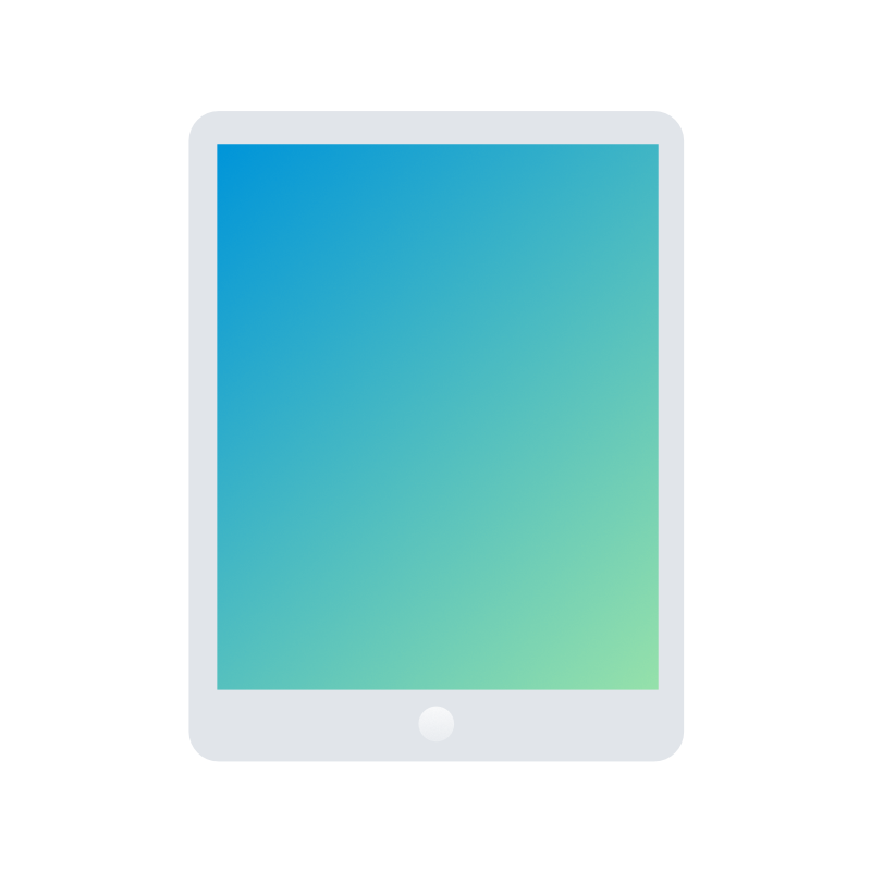 シンプルなタブレット端末のフリーイラスト