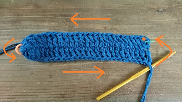 ショルダーにもなるスマホポーチの編み方と編み図chimataki knitting