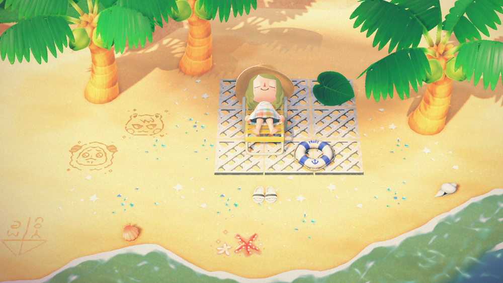 あつ森 桟橋と砂浜のレイアウト~かっぺいの離島ツアーの待合スペース~ - マイミーボックス myme box