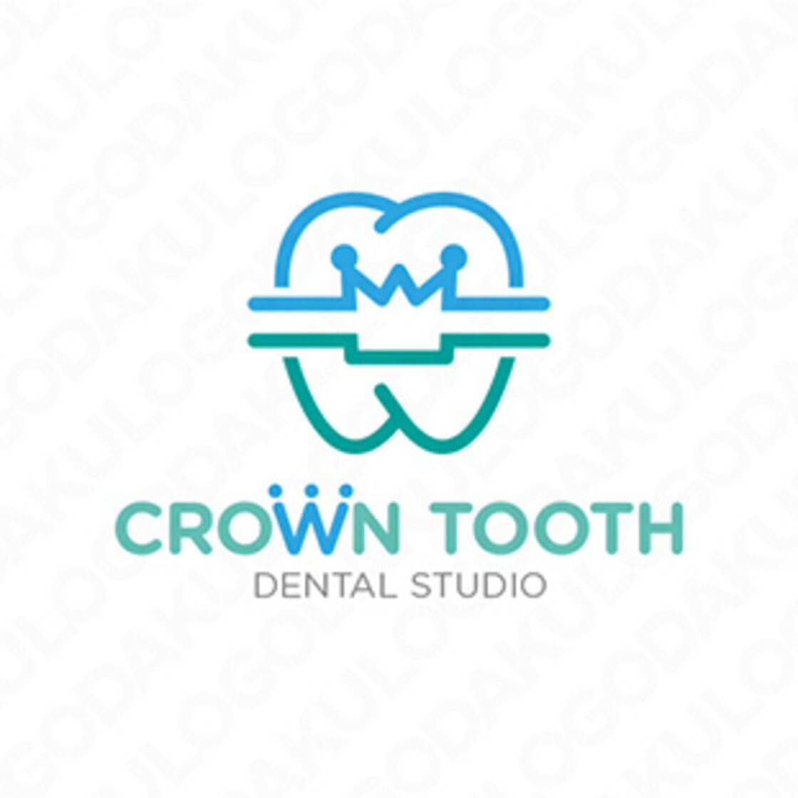 ハートのような歯のロゴロゴアウトレット