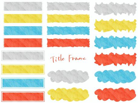 秋色のシンプルテロップフレームセット：イラスト無料