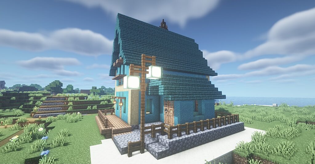 マイクラ家城作り方“木造建築” 簡単お洒落な家✔