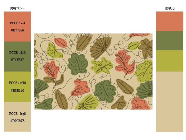 自然をイメージさせる４色の配色カラーコードヒビラボ