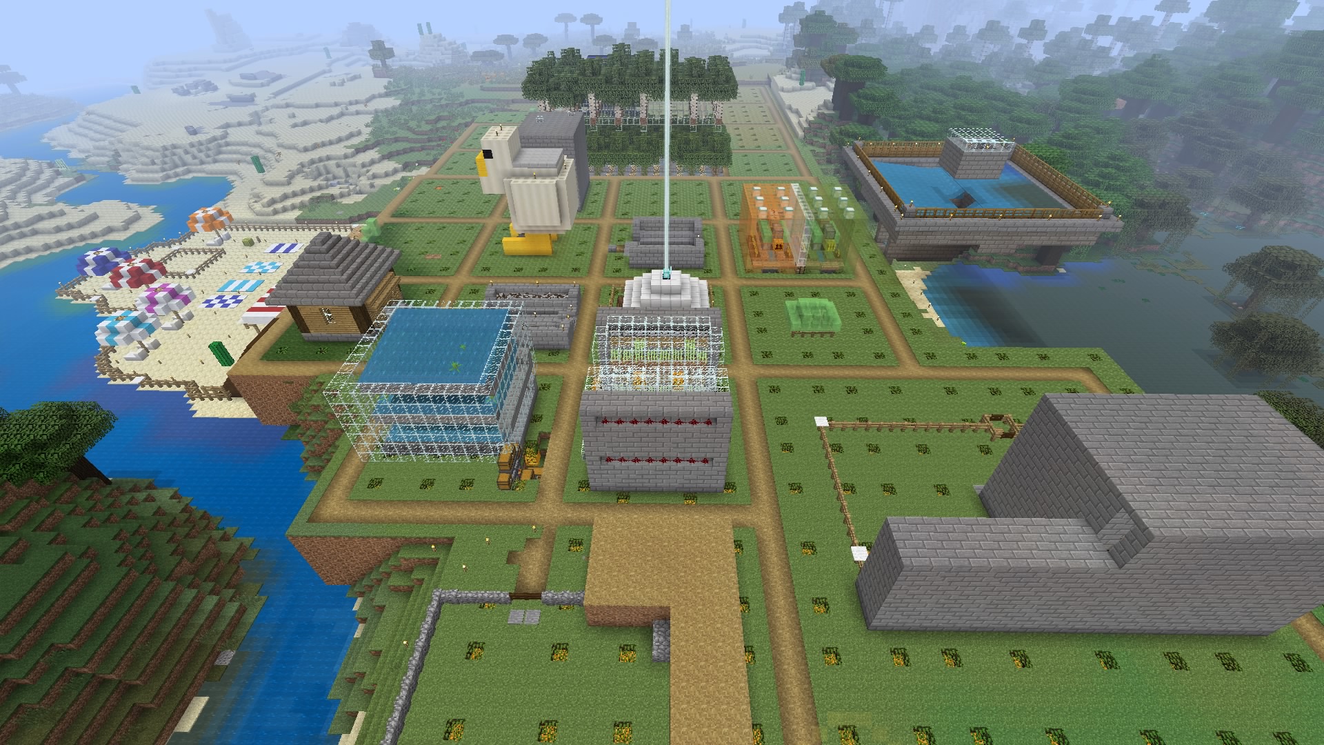 マイクラ 赤レンガ倉庫の作り方巨大倉庫を設計図から建築する - ゆずかきのマイクラサバイバル開拓日誌ブログ