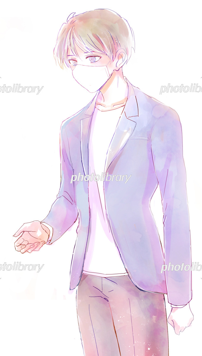 マスクをしている男性 イラスト素材6886485- フォトライブラリ