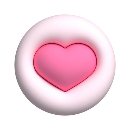 シンプルなハートマーク素材 黄色・オレンジ・赤・ピンク : ハートの素材屋