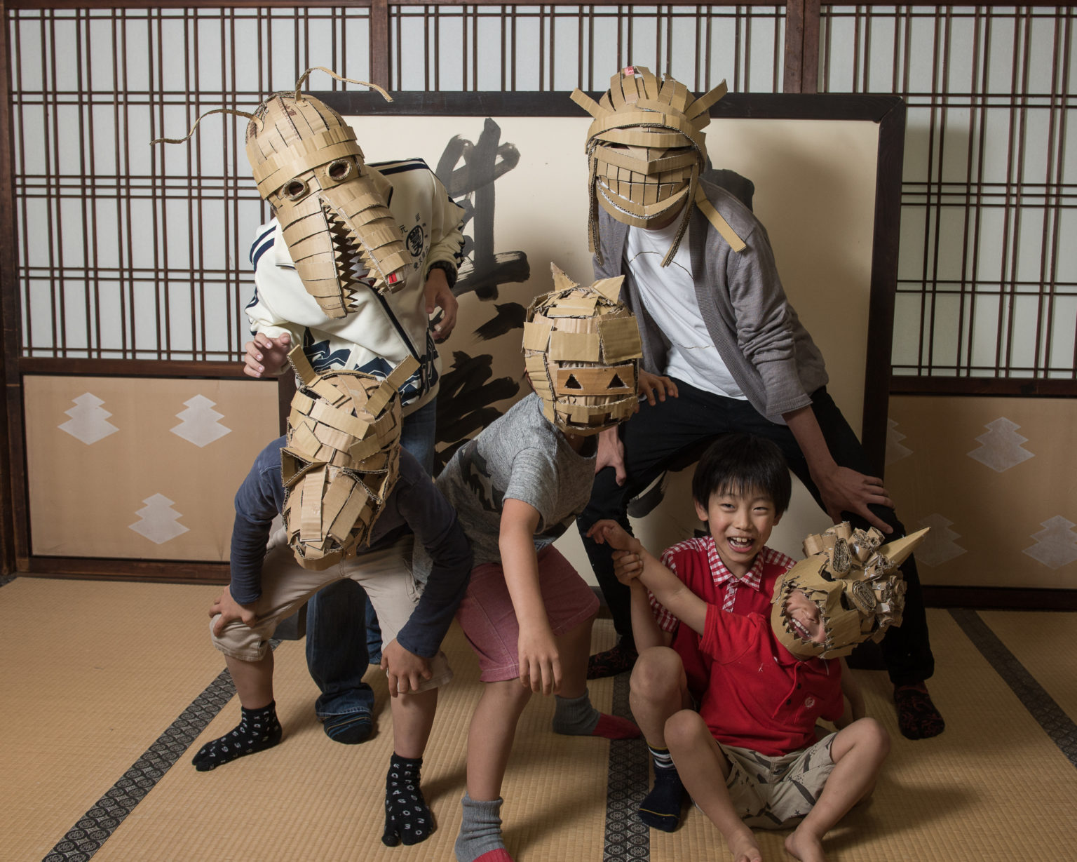 捨てダンボールでアニマルマスクmake道場