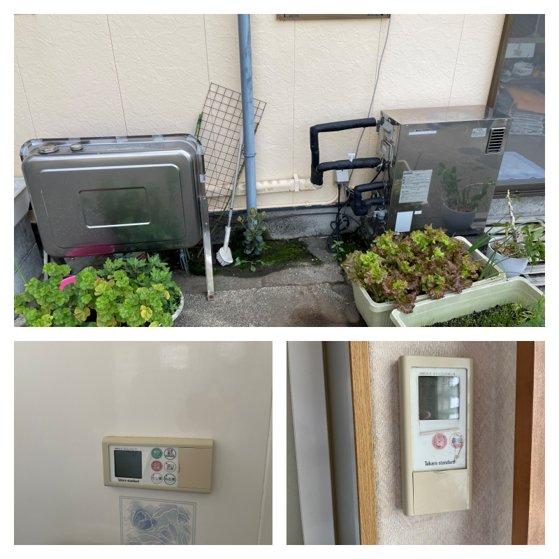 タカラ石油給湯機付きふろがま中古品