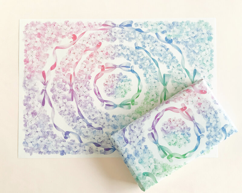 カーネーションのラッピングペーパー デザインペーパー 両面印刷10枚iichi日々の暮らしを心地よくするハンドメイドやアンティークのマーケットプレイス