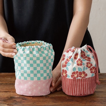 丸底巾着: うねうねごろごろ