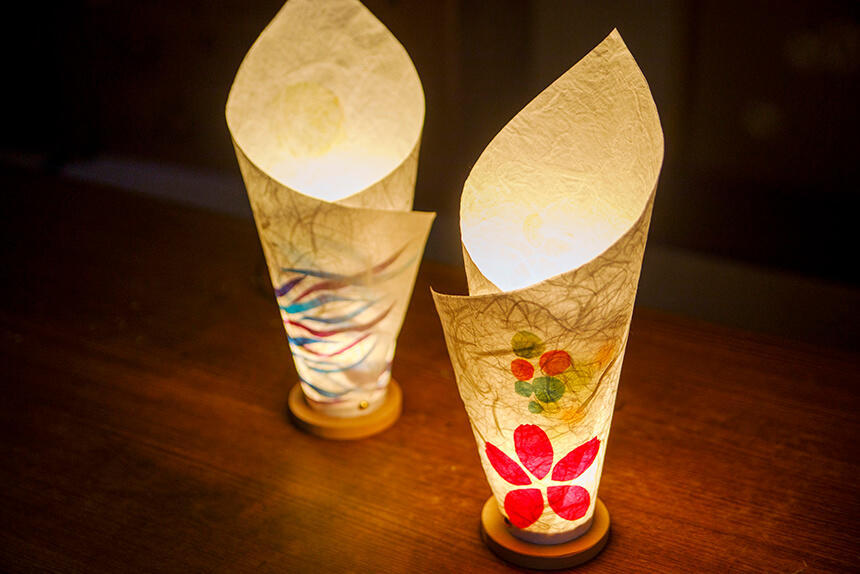 DIY 和紙照明 手作りしてみよう！紙糸の円錐型ランプシェード生活と和紙、その新しい提案