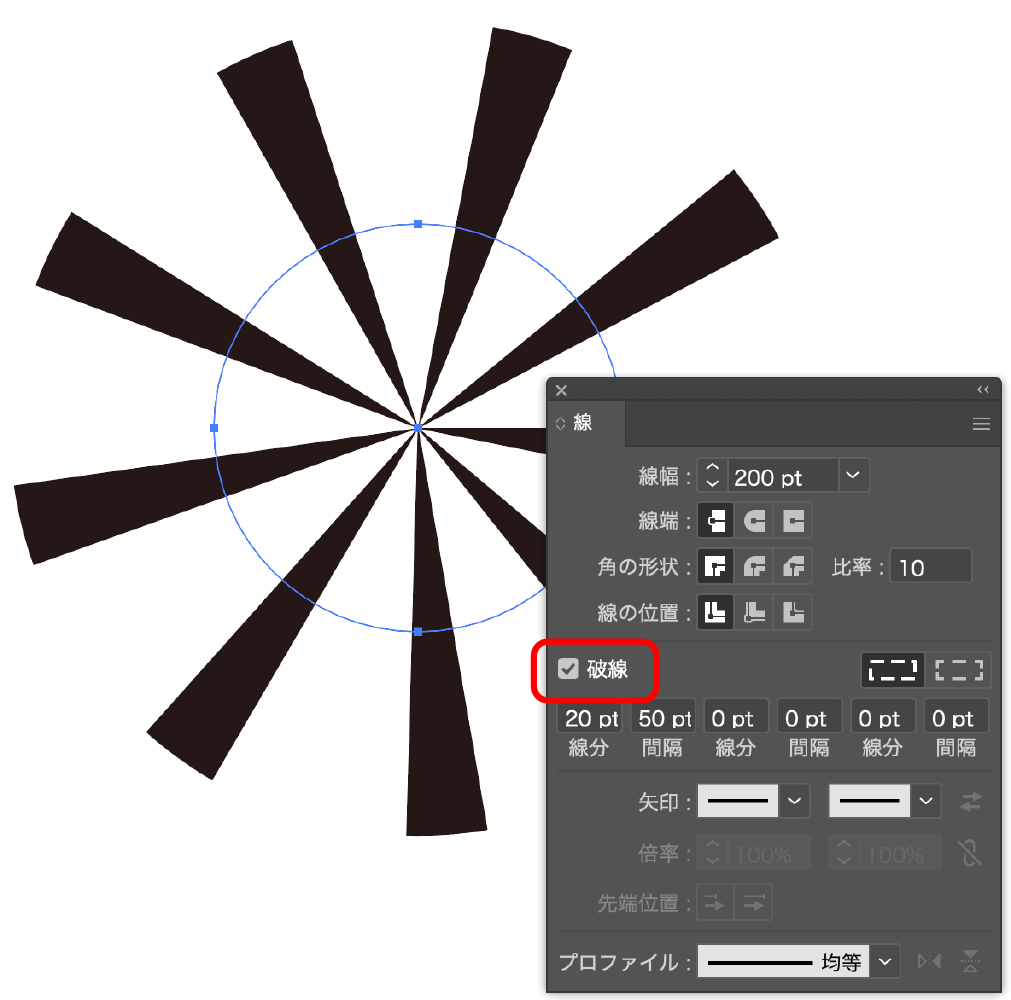 Illustratorで放射線状に線をコピーする方法・回転させる方法 回転ツールの使い方すなぎつ