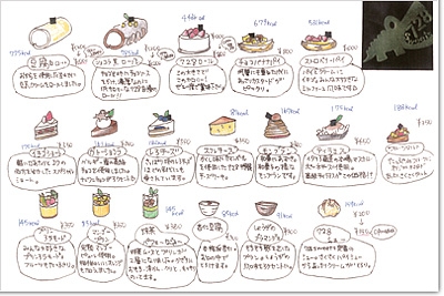 メニュー表 おしゃれ可愛いメニュー表&料金表&価格表作成