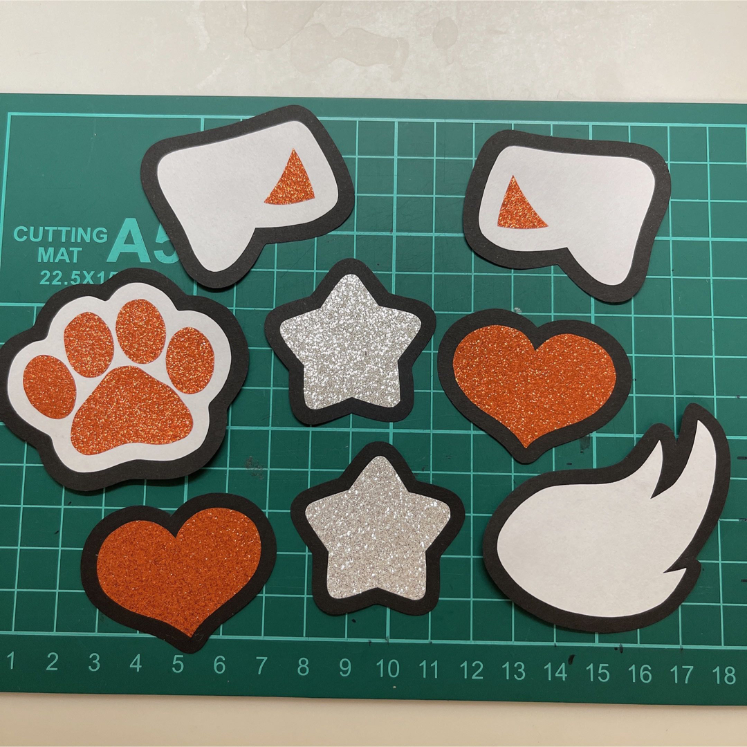 切り文字 動物の耳2サイズ：3L うちわ最大サイズ素材：カッティングシート - もじパラ公式通販ショップコンサート応援うちわ文字シール専門店