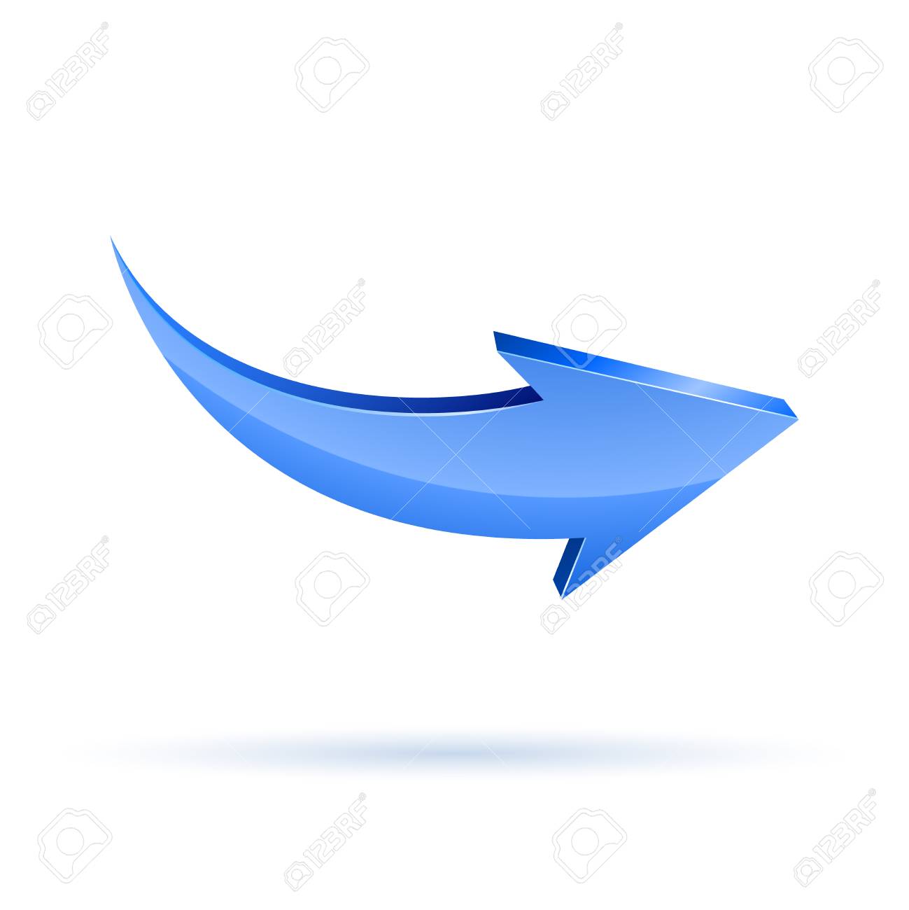 白い背景上に分離されてベクトル青い矢印のイラスト素材・ベクター Image 22787012