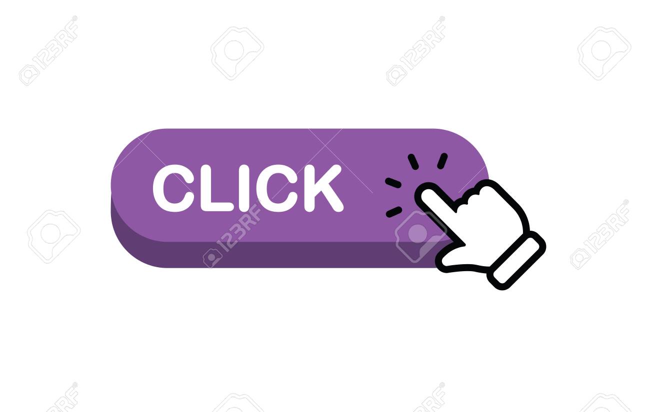 矢印クリックタップのアイコンボタン素材アイラスト