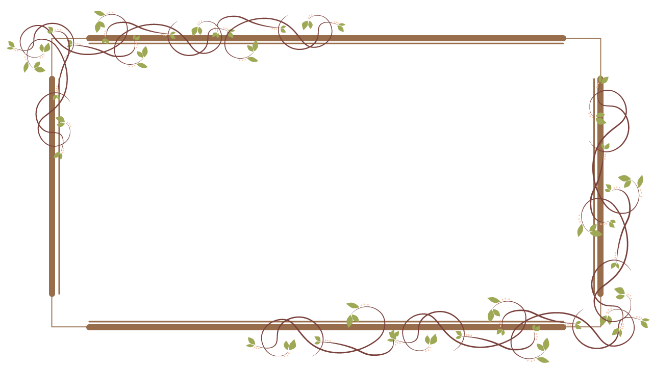 カリグラフィーフレームのフリーイラスト - エレガント装飾素材 - チコデザ