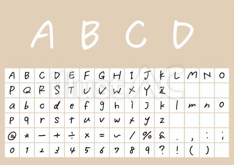 あしらい」によく使う手書き英字フォント
