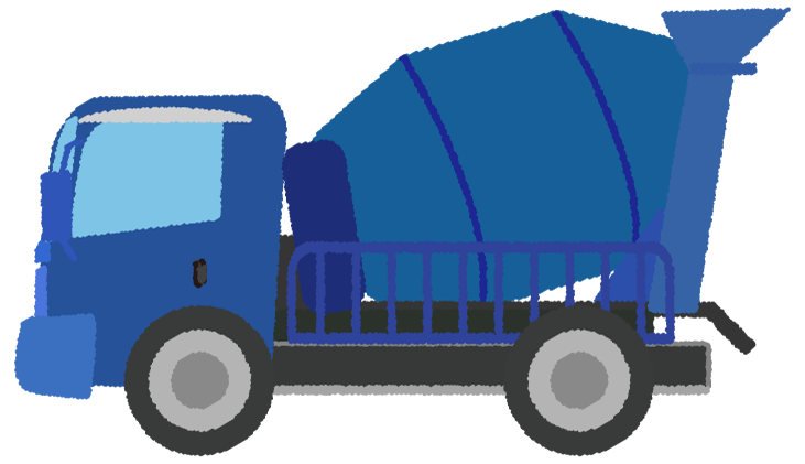 コンクリートミキサー車建設車両イラストロゴベクトルPremiumベクトル素材