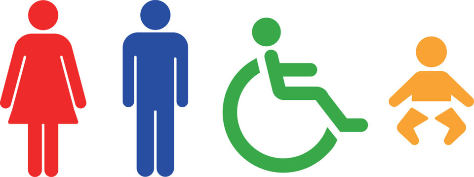 木目調の壁の多目的トイレのピクトの写真素材66420054- PIXTA