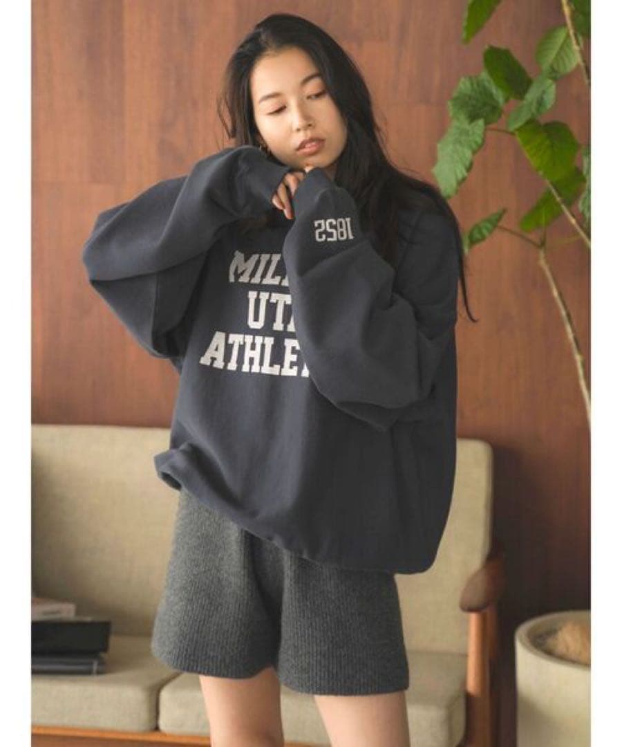 楽天市場 Ungridアングリッドリバースデザイン ロゴスウェット112352714701レディース 23AW ビッグシルエット ロゴカラバリ カジュアル メンズライク グレー オレンジ ブルー : CHIKUMA Online store